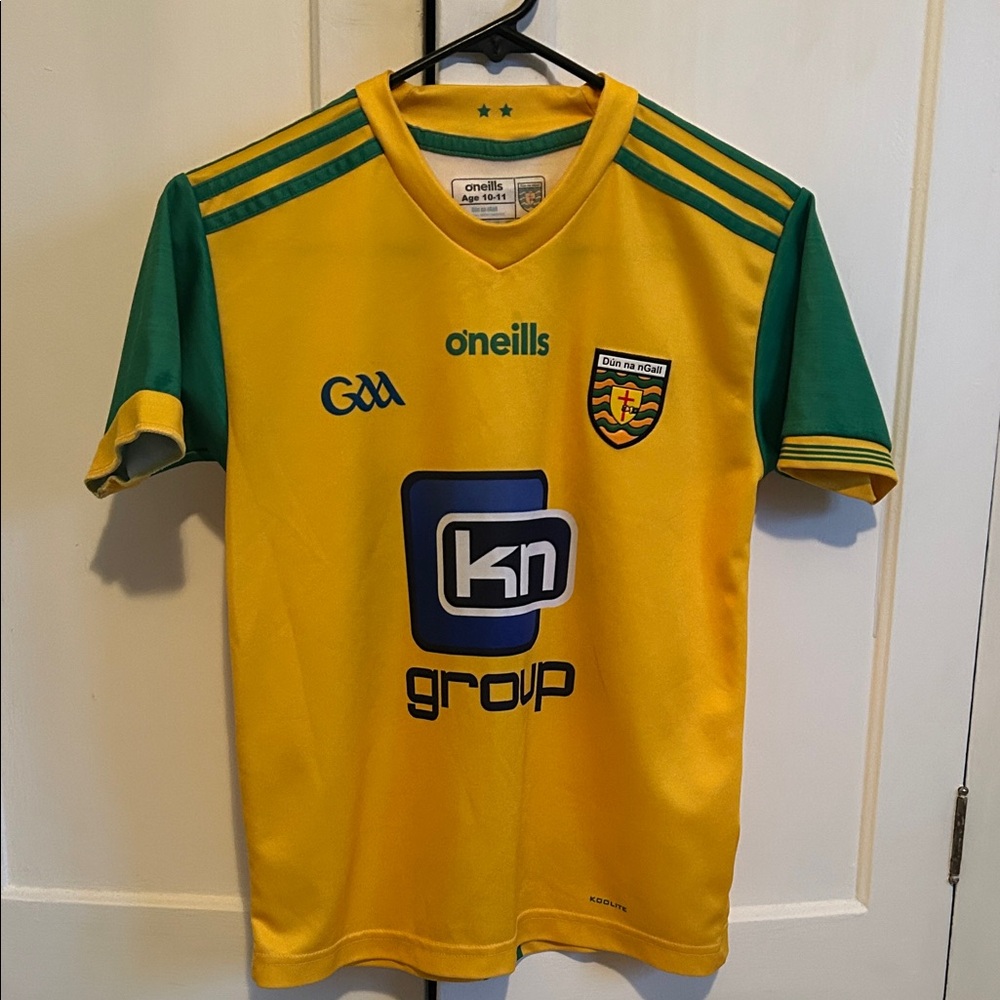 Dun na nGall O'Neills Kids Yellow and Green Athletic Jersey